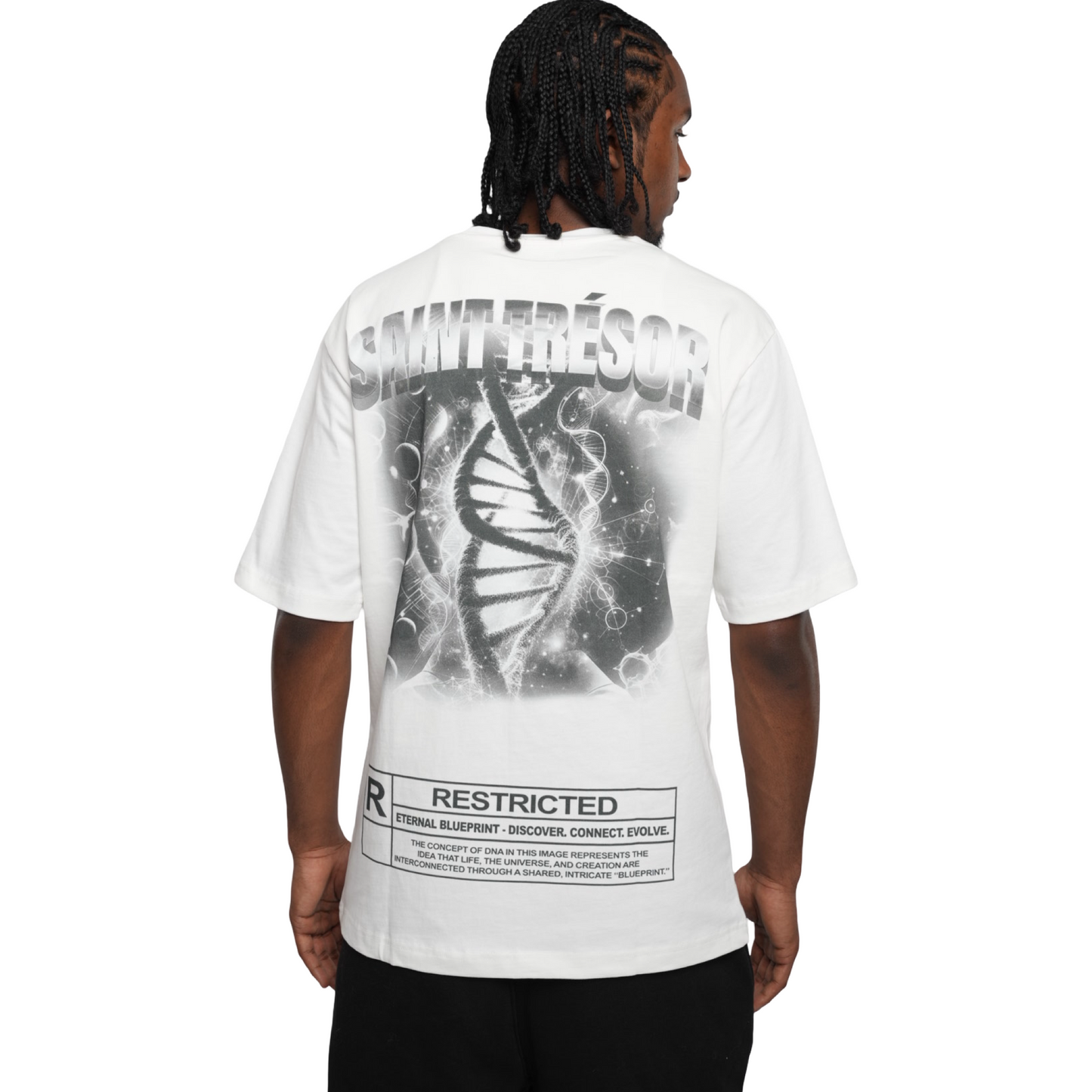 SAINT TRÉSOR- WHITE COSMIC CODE T-SHIRT