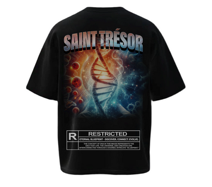 SAINT TRÉSOR – BLACK COSMIC CODE T-SHIRT